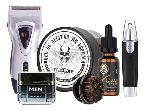 Kit Afeitado De Barba Maquina De Afeitar Depilador Nasal 