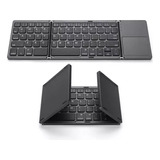 Teclado Dobrável Com Touchpad Para Tablet Galaxy S9 Fe 10.9 Cor Cinza-escuro