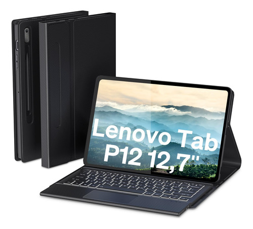 Funda Con Teclado Tactil Para Lenovo Tab P12 (zach0177us)