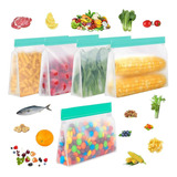 10 Bolsa Grande Reutilizable Refrigerador Sellable Comida