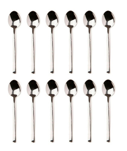 12 Cucharas De Postre Cubiertos Volf Focus Acero Inoxidable