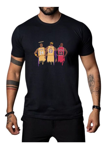 Camiseta Basquete Lebron James Michael Jordan Kobe Bryant