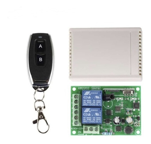 Modulo Receptor Rf 433mhz 2 Canales 110vac + Control