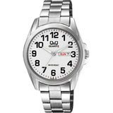 Reloj Para Hombre Q&q A190 A190-204y Plateado