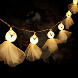 Luces De Hada De Fantasmas De Halloween 20 Led, Decorac...