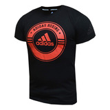 Playera Deportiva adidas Box Negra Estampada