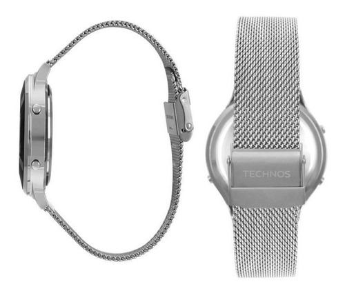 Relógio Feminino Technos Prata Bj3851ag1p Safira 40mm