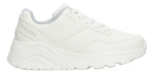 Tenis Escolar Skechers Color Blanco Cintas Ajustables Niño 