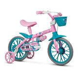 Bicicleta Aro 12 Rodinha Cestinho Garrafa Charm Rosa Nathor