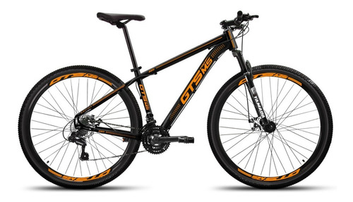 Mountain Bike Gts Pro M5 Techs Aro 29 15  21v Freios De Disco Mecânico Câmbios Shimano Cor Preto/laranja