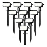 10 Pack Solar Spot Lights Outdoor, [ 75 Led/4 Modos ] S...