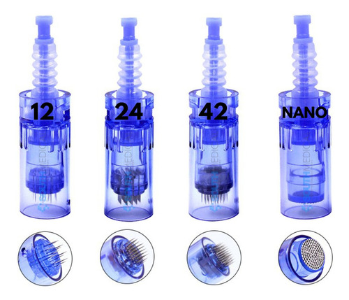 Cartuchos Dermapen A6 Pack 25 Unidades 12, 24, 36, 42 Y Nano