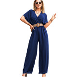 Jumper Palazzo Enterizo Jumpsuit Cruzado Elegante Xally 2318