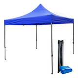 Carpa Toldo Retractil Plegable 3x3 M Reforzado Impermeable Color Azul