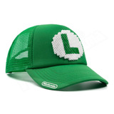 Gorra Super Mario Bros Luigui Nintendo Wii Pixel Art3d Retro