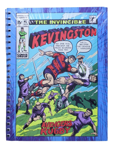 Cuadernos Universitarios Tapa Blanda Kevingston Rugby Autos