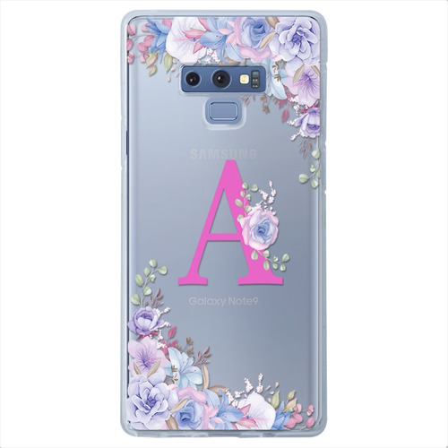 Funda Galaxy  Antigolpes Flores Personalizada Tu Inicial