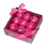 2 De Jabón Perfumado Con Decoración De Caja De Regalo Rosa