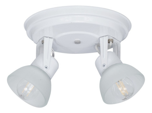 Aplique Spot 2 Luces Modern Apto Led Vidrio Techo Ventilador