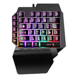 Teclado Gamer One Hand Tactical Semi Mecanico Rgb 2.0 Skyway