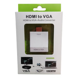 Cabo Conversor Adaptador Projetor Pc Hdmi Para Vga + Audio 