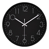 Reloj De Pared 3010 Negro Silencioso