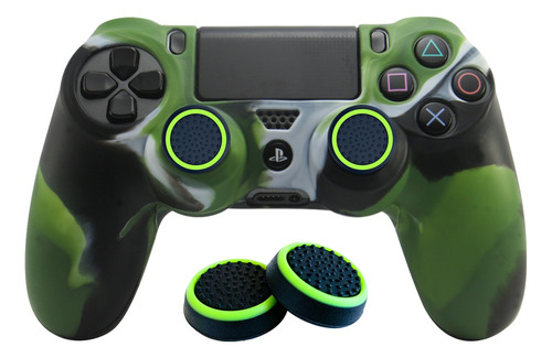 1 Capa Case Proteção Silicone Controle Dualshock Ps4 + Grip