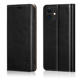 Funda Para iPhone 12 Mini, Negro/billetera/plegable/cuero