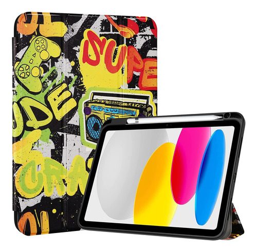 Procase Funda Para iPad De 10ª Gen Con Portalápices Graffiti