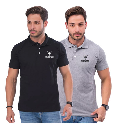 Kit 2 Camiseta Gola Polo Tx Country Masculino 