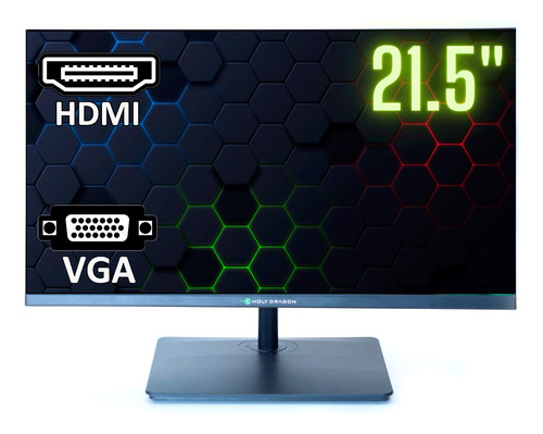 Monitor 21.5  Led Hdmi Vga Full Hd Ultra Fino 75hz - Preto