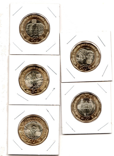 Monedas 20 Pesos Conmemorativa, Nuevas No Circuladas