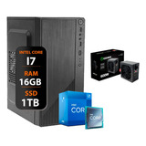 Pc Computador Cpu Intel Core I7 3°ger 16gb Ssd 1tb 600w 