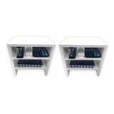 2 Escaninho Escritório Home Office Decorativo Mdf Branco