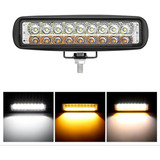 Neblinero Barra Luz 18 Led Blanco Ambar Autos Camionetas 12v