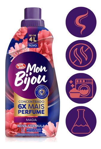 Amaciante Concentrado Magia Perfume Mon Bijou Bombril 1l