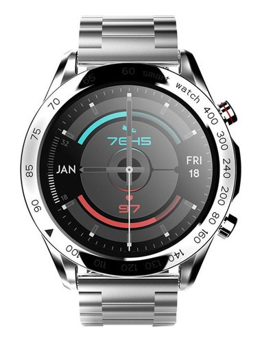 Smartwatch Futurego Pro Acero Inoxidable, Pantalla Fhd 1.32 Color De La Caja Plateado Color De La Malla Plateado Color Del Bisel Plateado Diseño De La Malla Acero Inoxidable