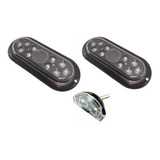 Lanterna Led Carretinha Reboque Par Homologada Luz Placa 