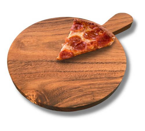 Tabla Circular, Plato Pizzero De Parota O Teca