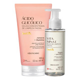 Kit Limpiador Facial + Gel Limpiador Ácido Glicólico Botik