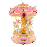 Carrusel Horse Music Box Round Caja De Para Niñas Niños