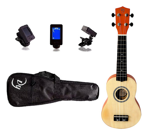 Ukelele Soprano Dy Uk Músicos Profesionales + Colores + Afinador Clip + Funda + Envío Gratis