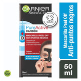 Mascarilla Facial Para Piel Grasa Garnier Pure Active Mascarilla De Carbon Peel Off 50g Y 50ml