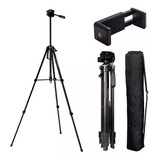 Tripode Braun Para Fotografía Y Video 1.60 Mts + Soporte Celular + Funda P/ Nikon Canon *