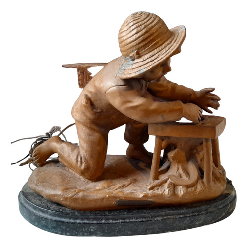 Escultura Enfant A  La Mouche Aristide De Ranieri 