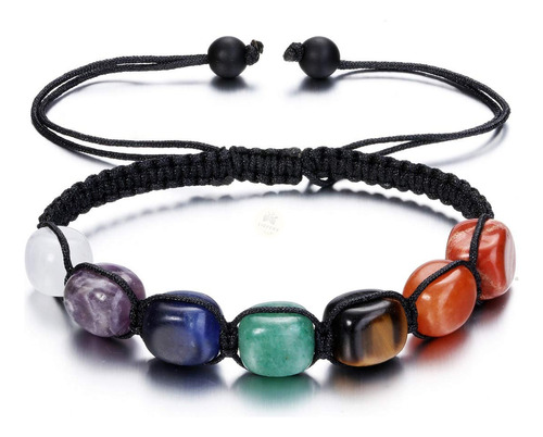 7 Cristales Chakras Pulsera,reiki Relajación,energía,dijes