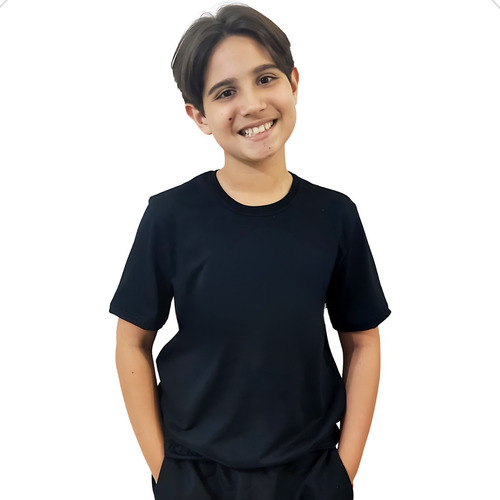 Camiseta Juvenil Lisa Algodão Casual Dia A Dia Kit 3 Cores