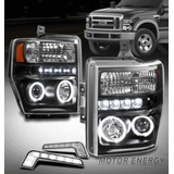 For 08 09 10 Ford F250 Superduty Led Halo Projector Blac Nnc