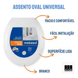 Tampa De Privada Almofadada Universal Plus Oval Branco