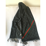 Bufanda Gucci Original Unisex Lana Alpaca Monograma 